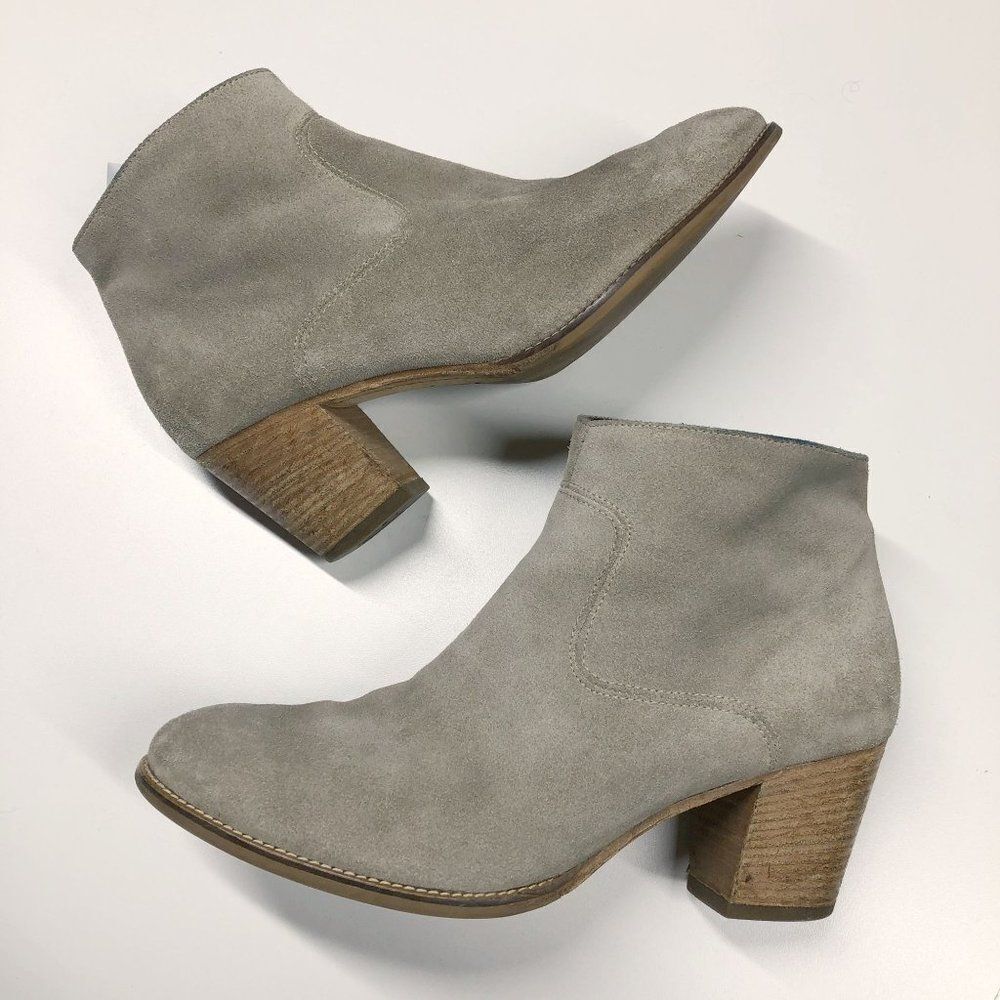 Womens Paul Green Taupe/Stone Suede Ankle Booties Boots Size UK 6.5 US 9